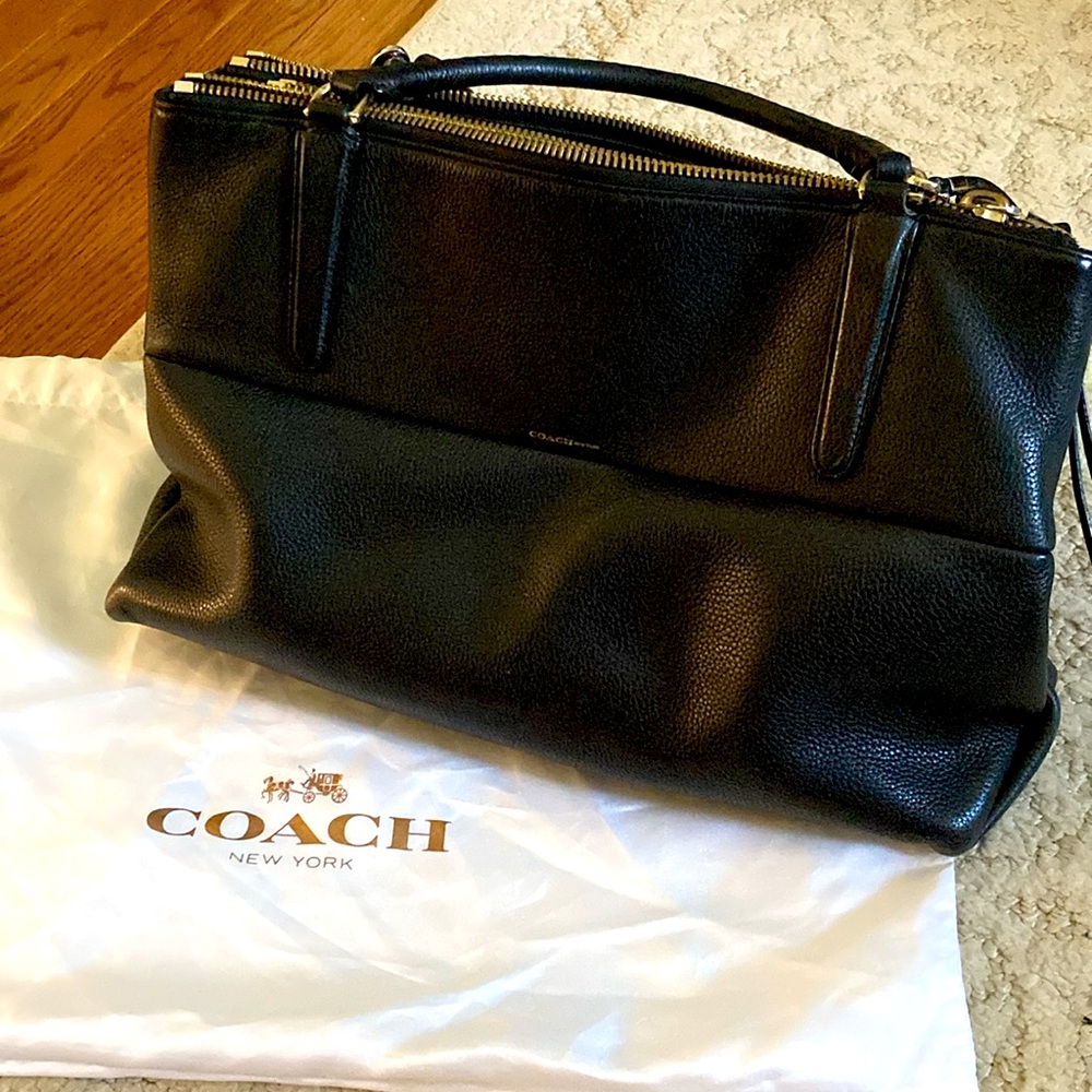 Coach Black Leather Shoulder Bag